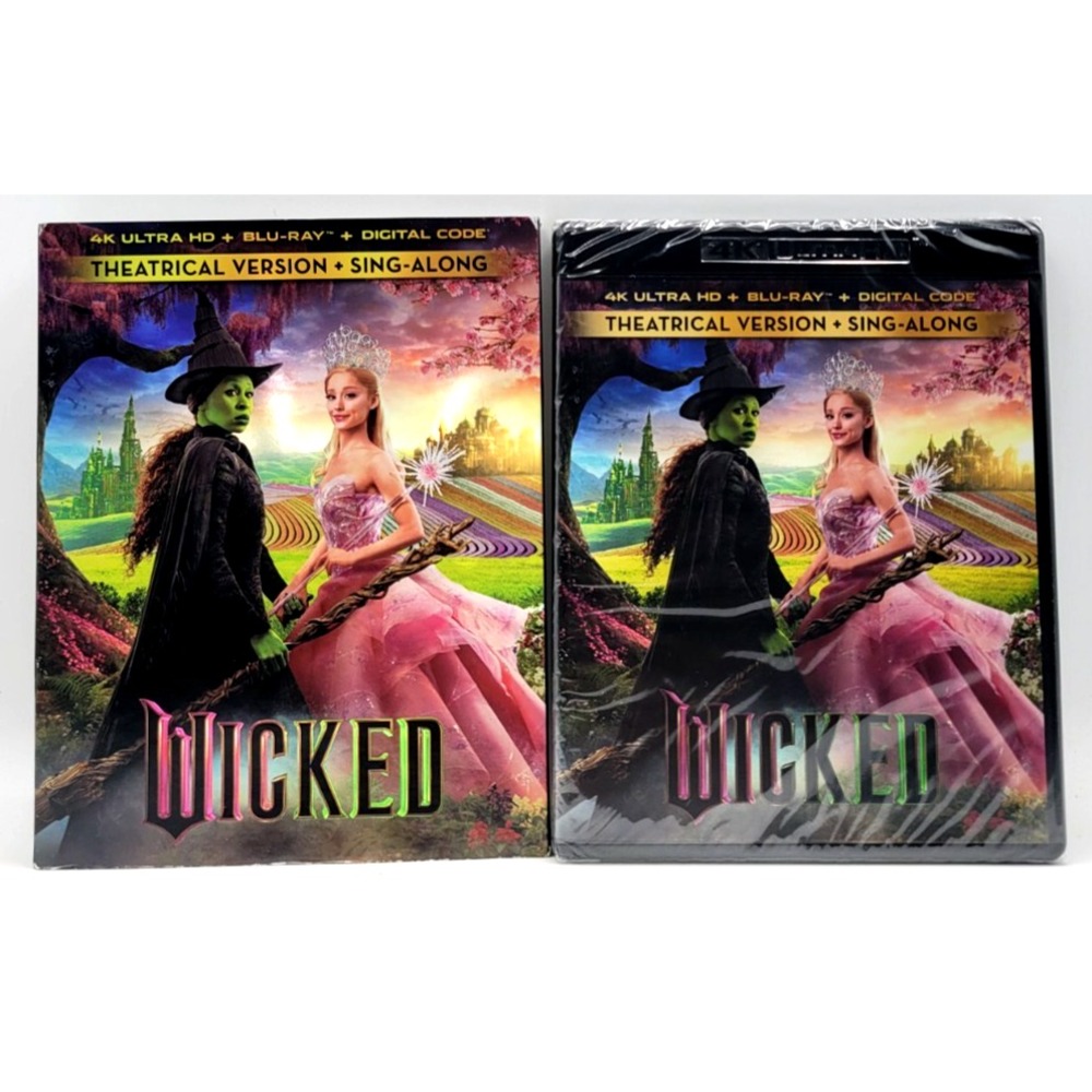Wicked (4K Ultra HD + Blu-Ray) w/Slipcover - Cynthia Erivo FACTORY SEALED NEW